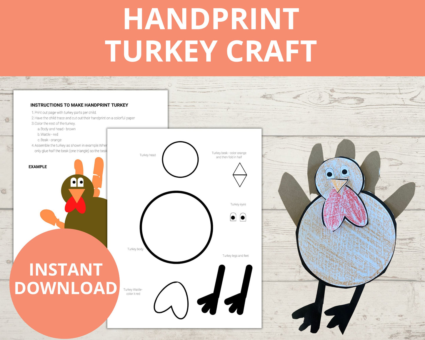 Handprint Turkey Craft