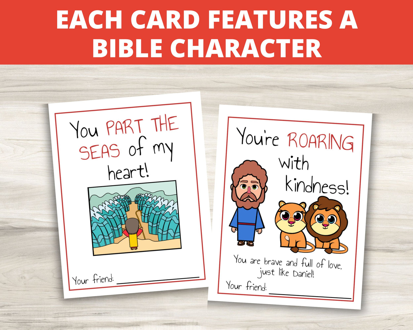 Bible Character Valentine Cards