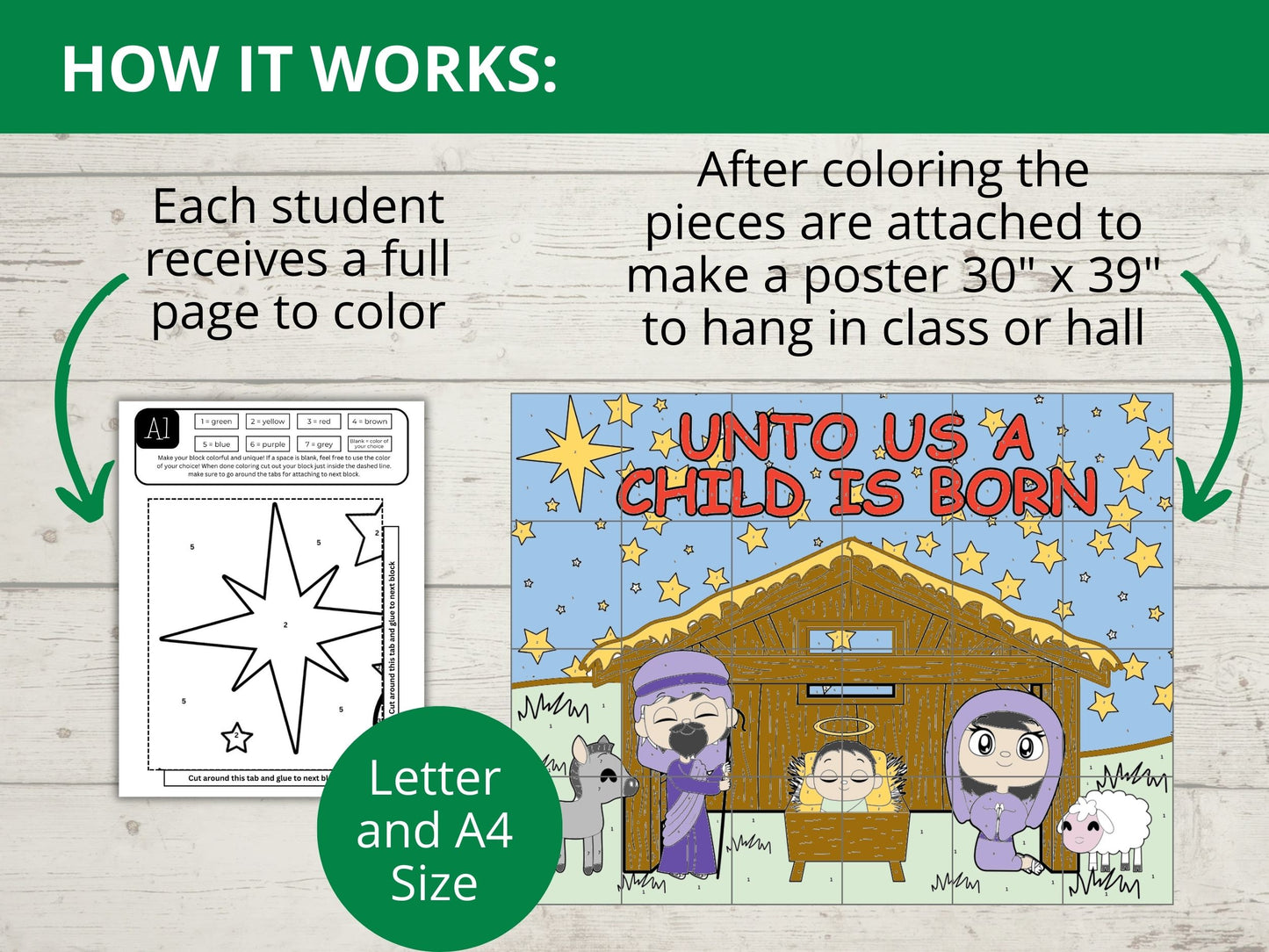 Christmas Nativity Collaborative Poster