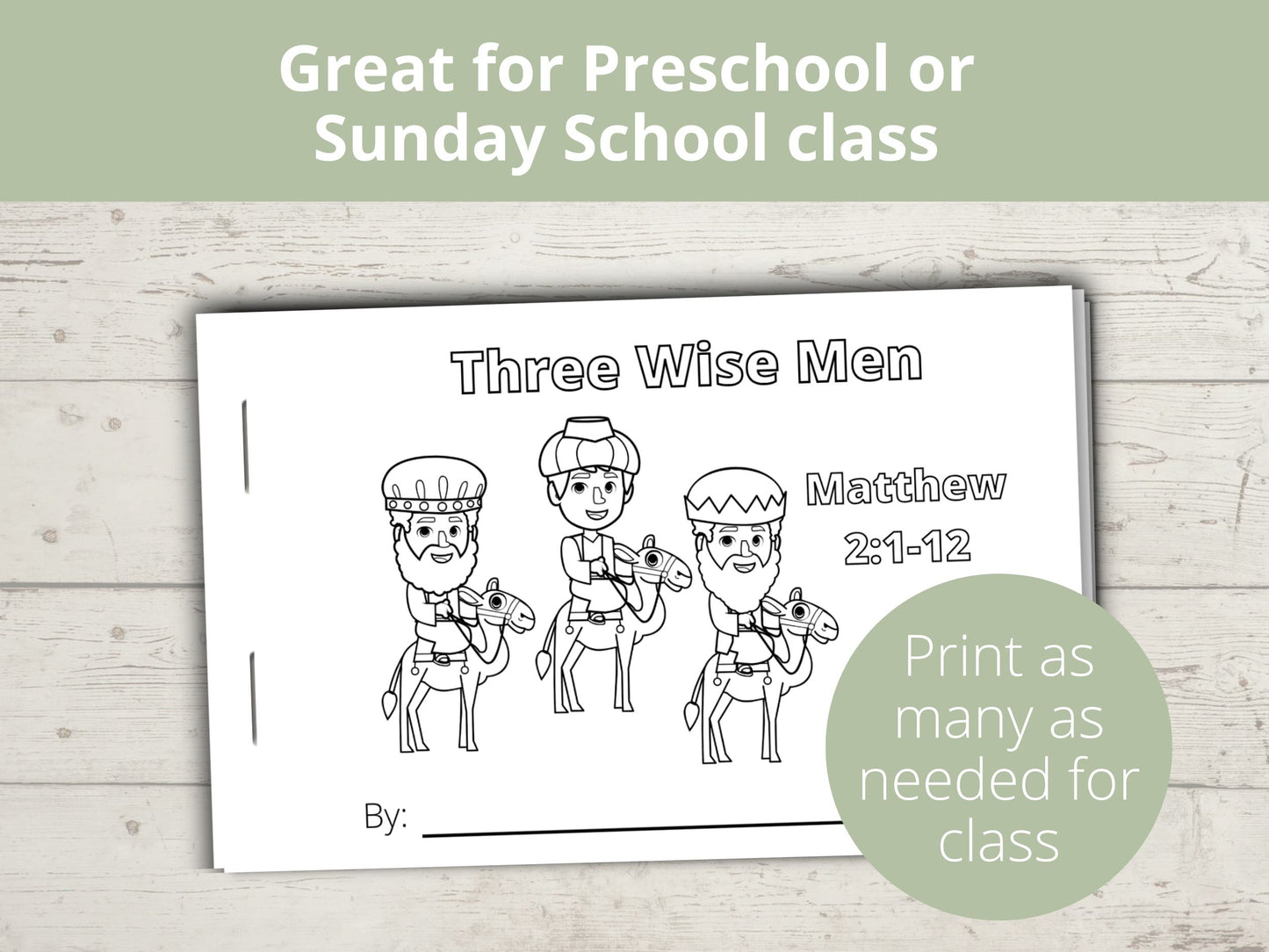 Three Wise Men Half Page Book