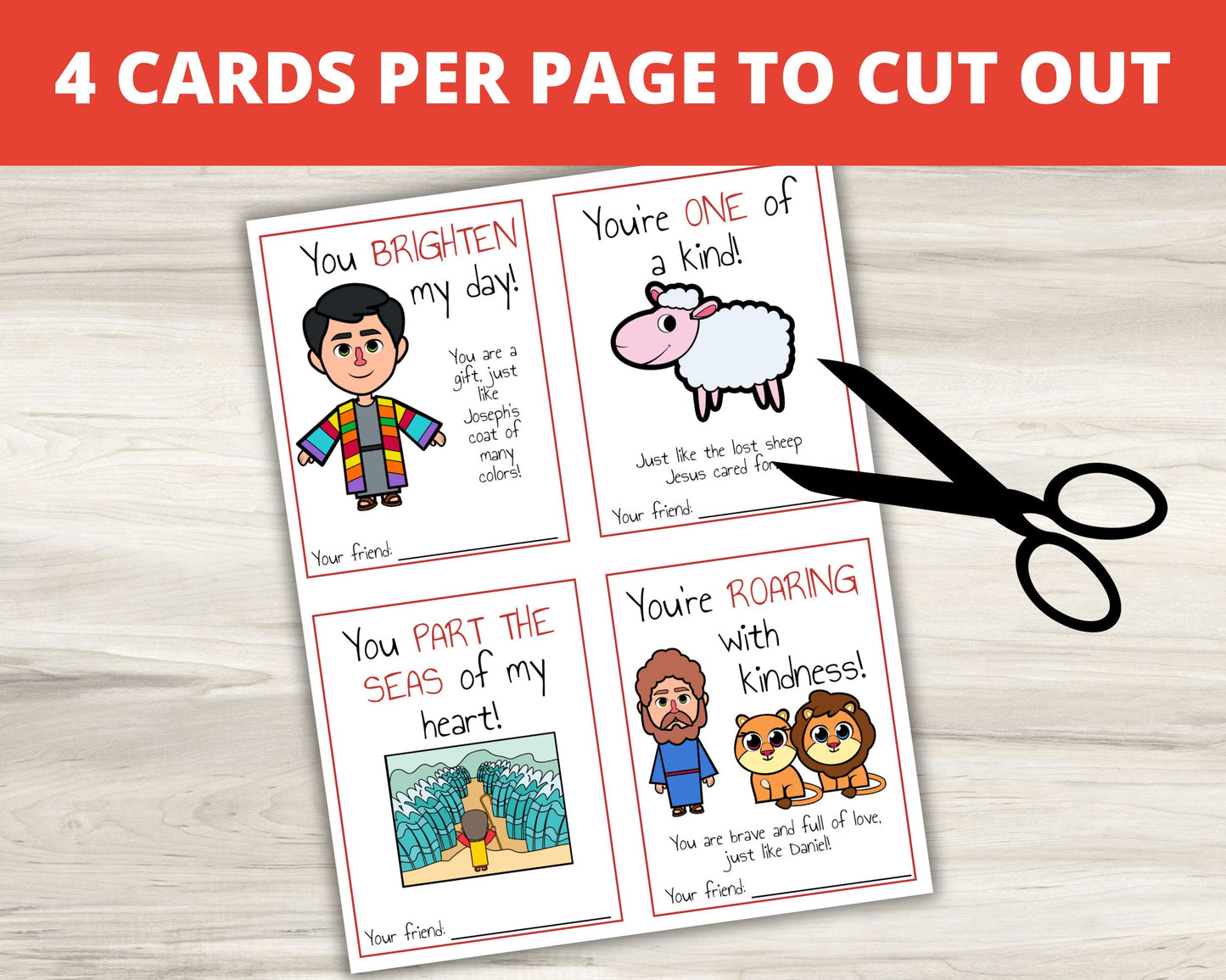 Bible Character Valentine Cards