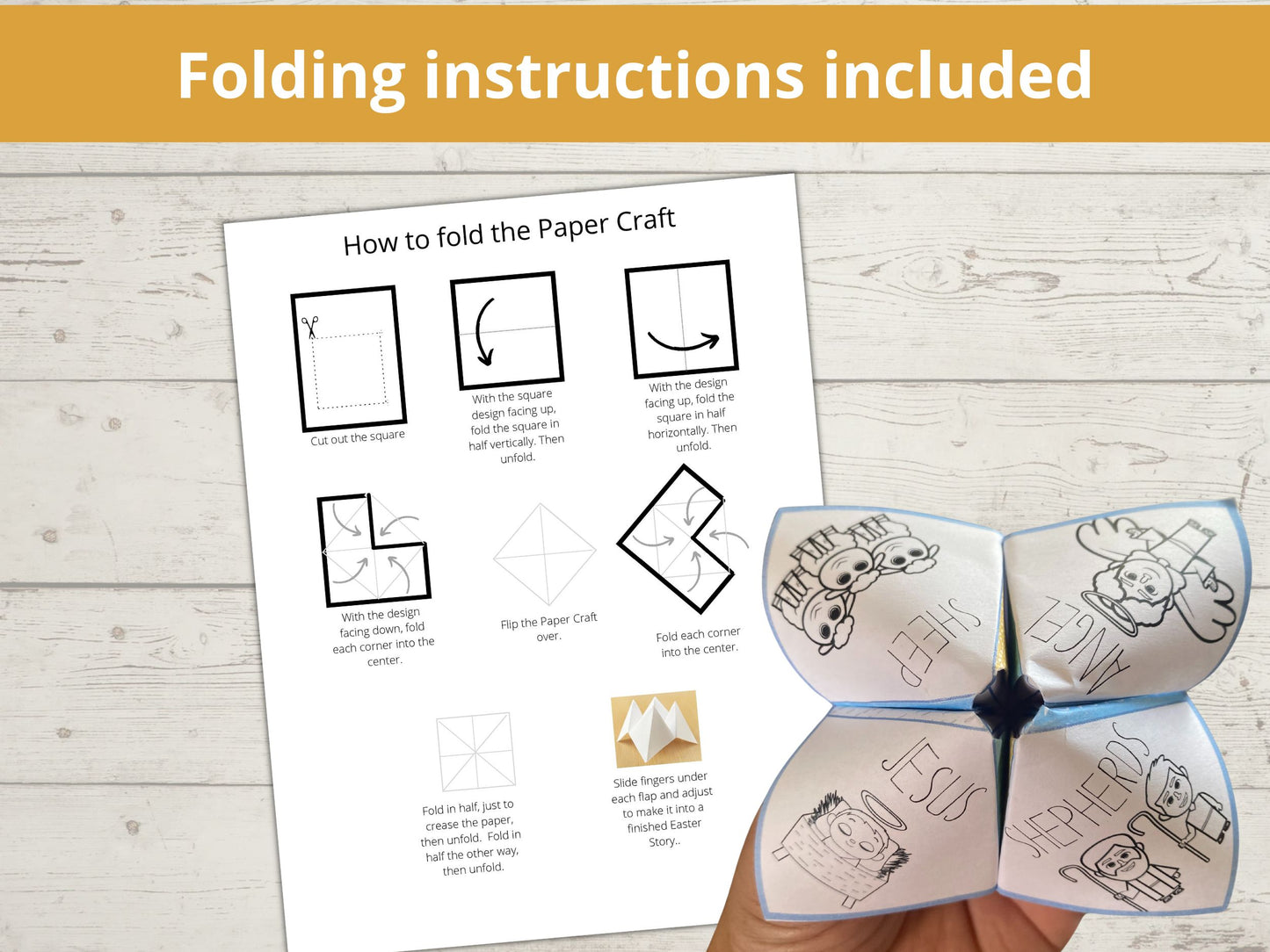 Angels Appear to Shepherds Cootie Catcher