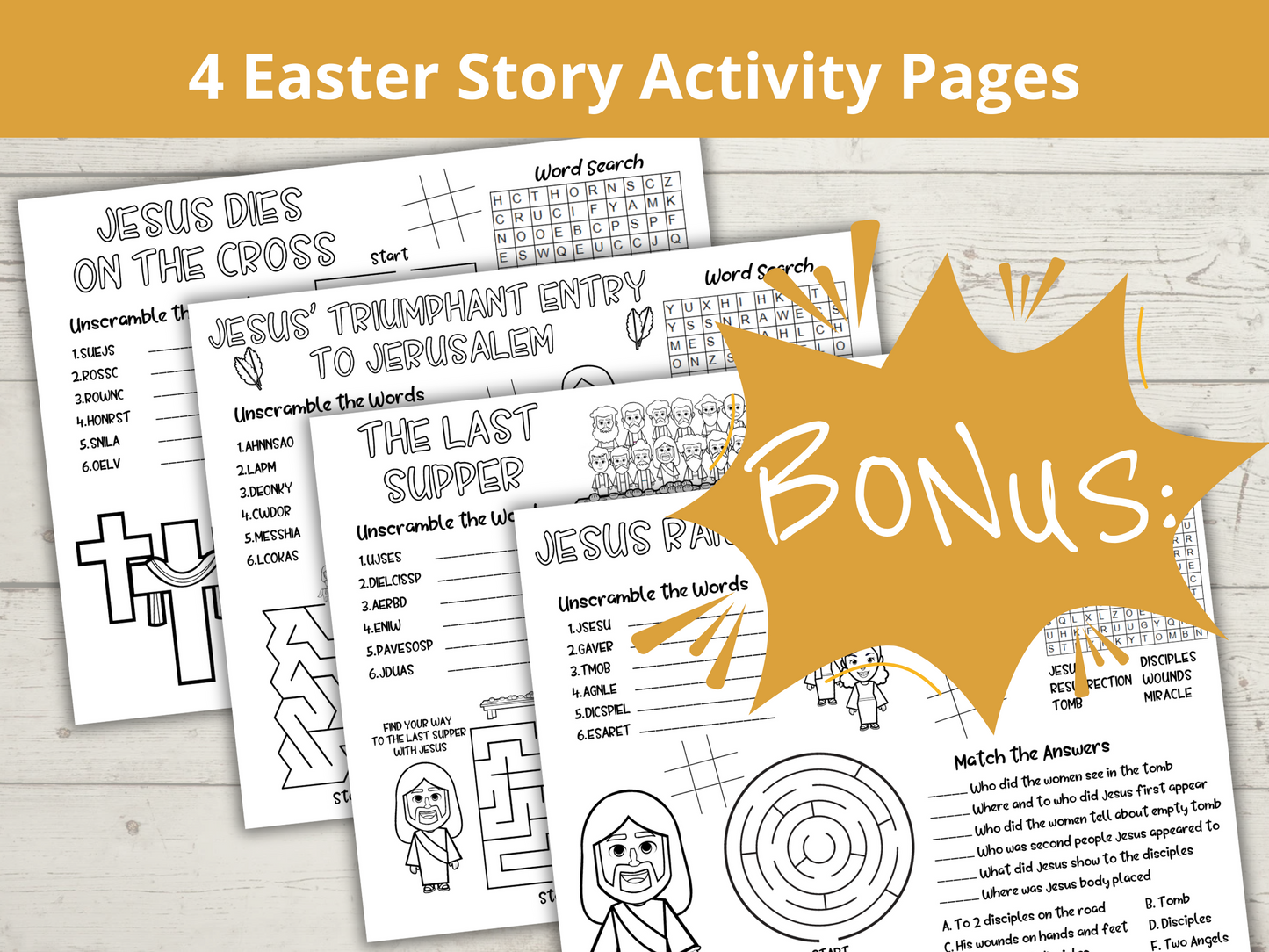 Story of Easter Cootie Catcher Set