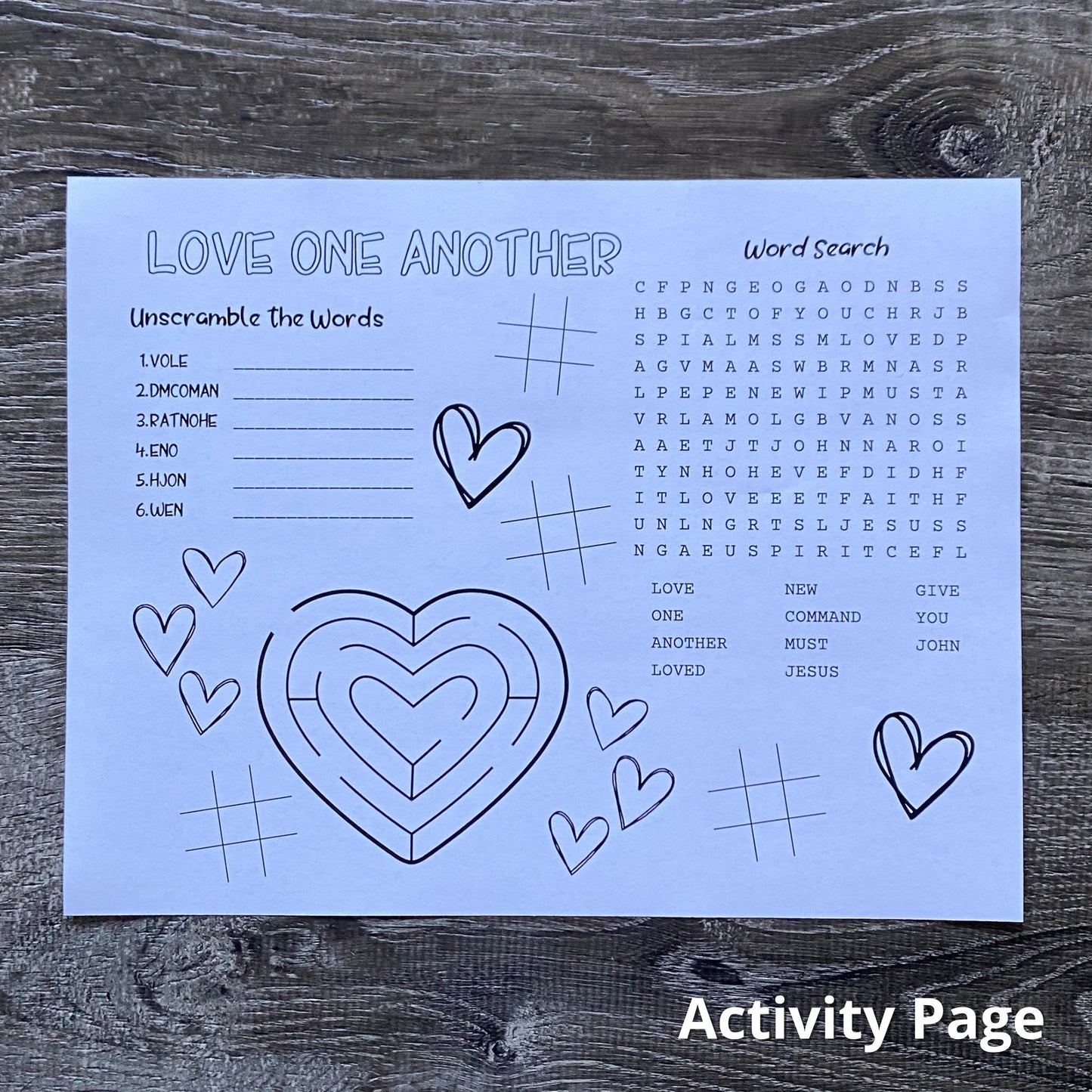 Love One Another Activity Pack