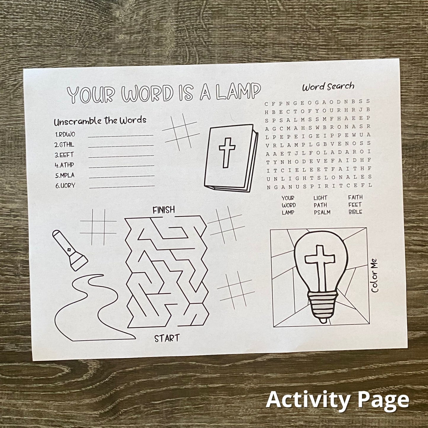 Your Word is a Lamp Activity Pack