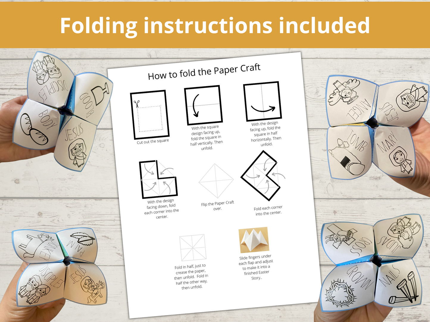 Story of Easter Cootie Catcher Set