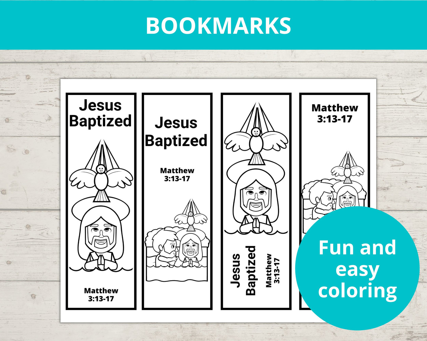 Jesus Baptism Printable Activity Pack