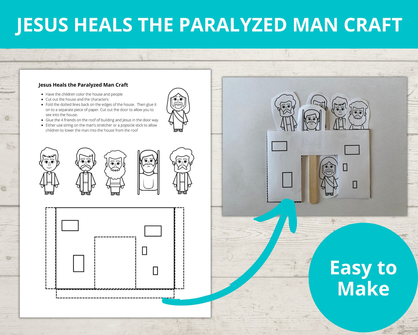 Jesus Heals a Paralyzed Man Activity Pack