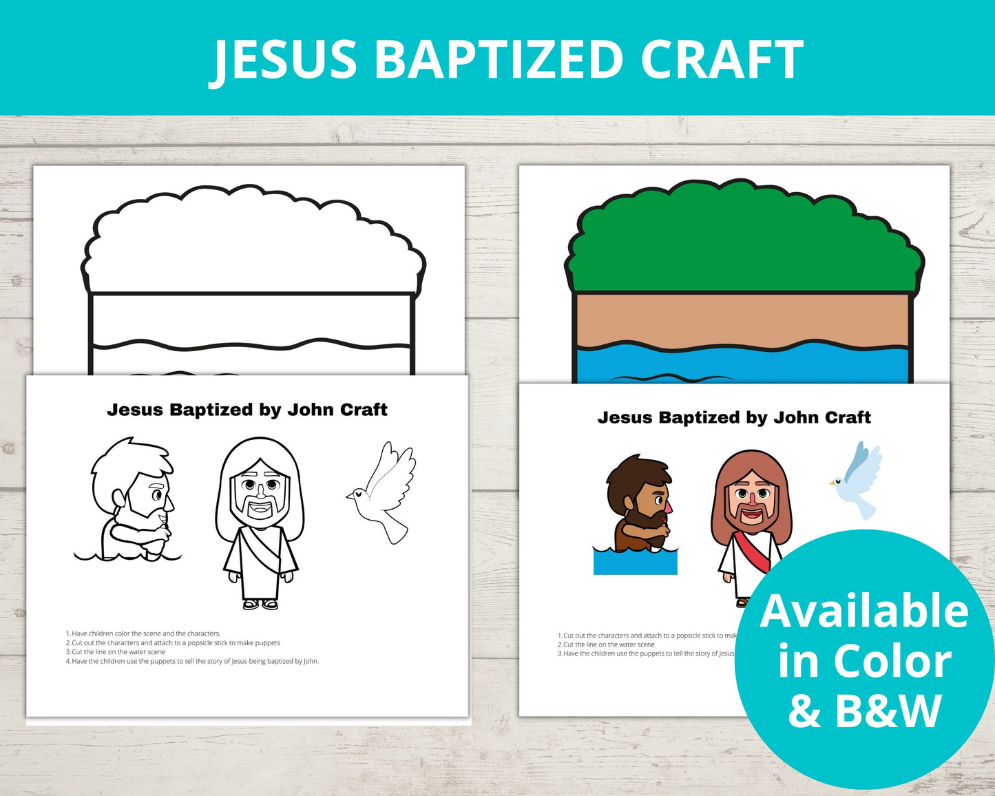 Jesus Baptism Printable Activity Pack