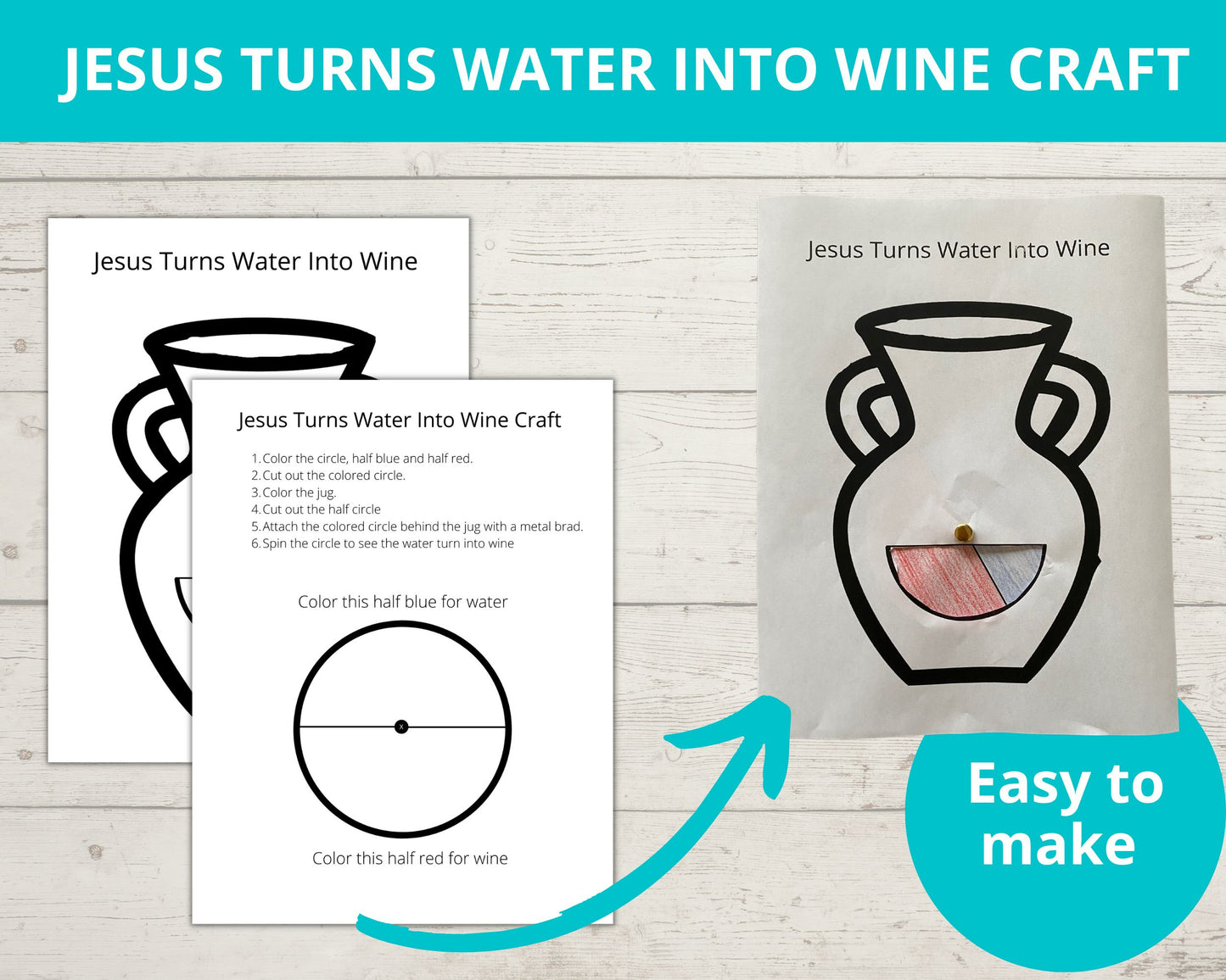 Jesus Turns Water into Wine Printable Activity Pack