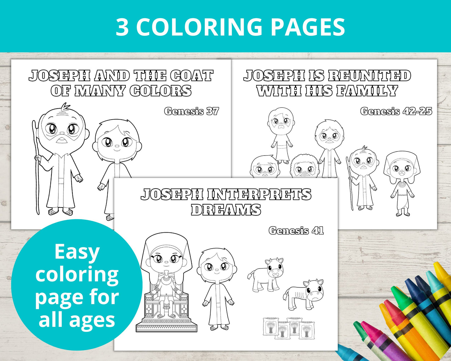 Story of Joseph Printable Activity Pack