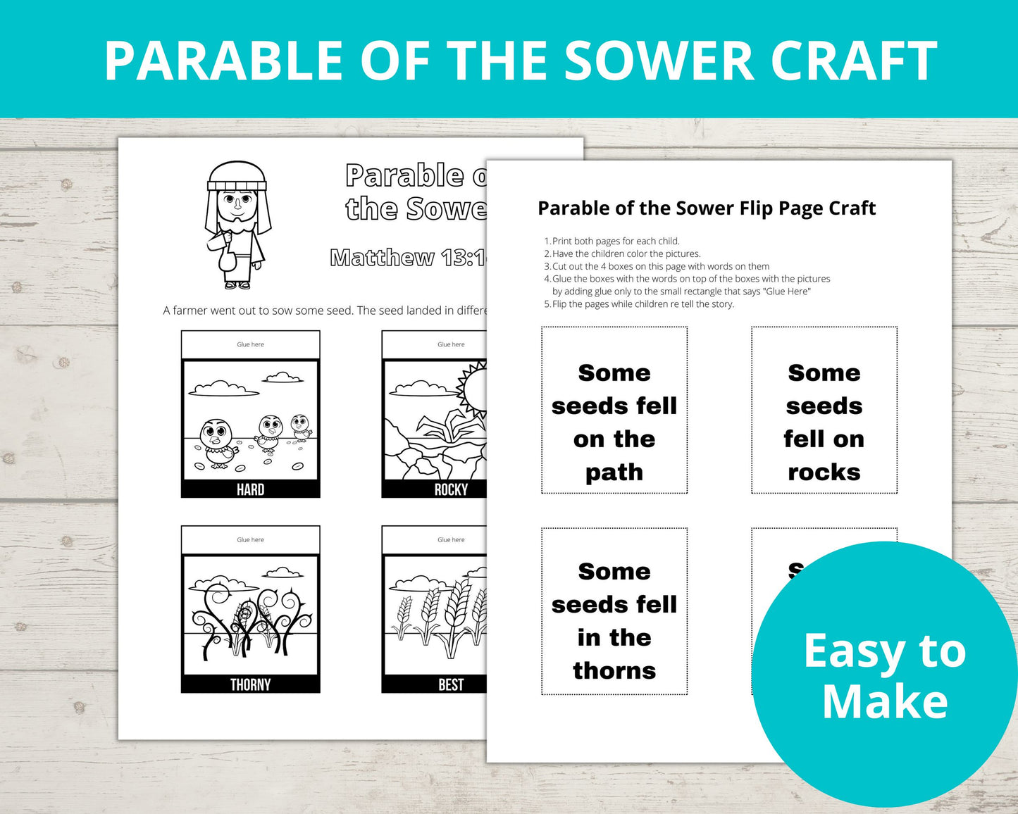 Parable of the Sower Printable Activity Pack
