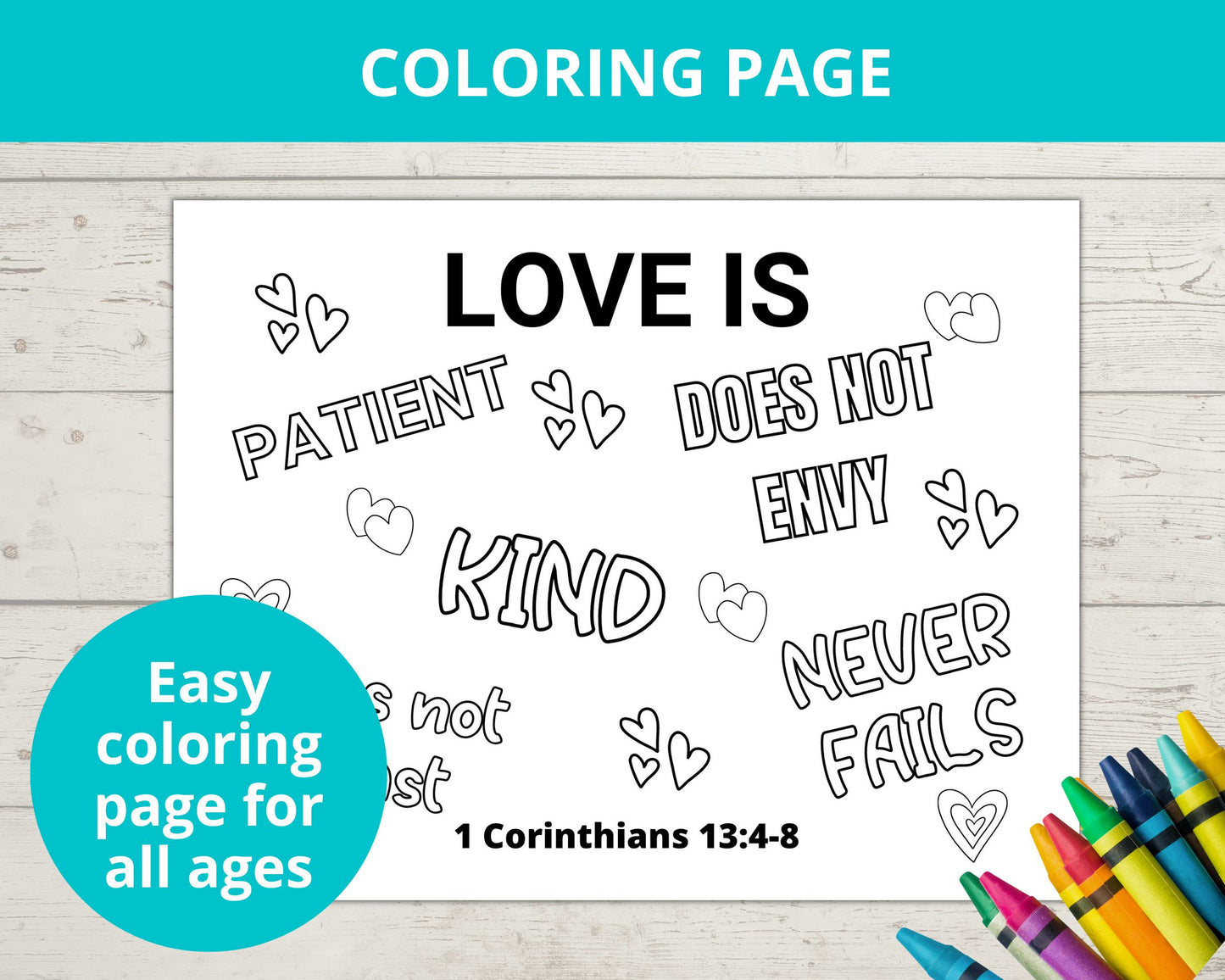 Love is Patient Love is Kind Printable Activity Pack