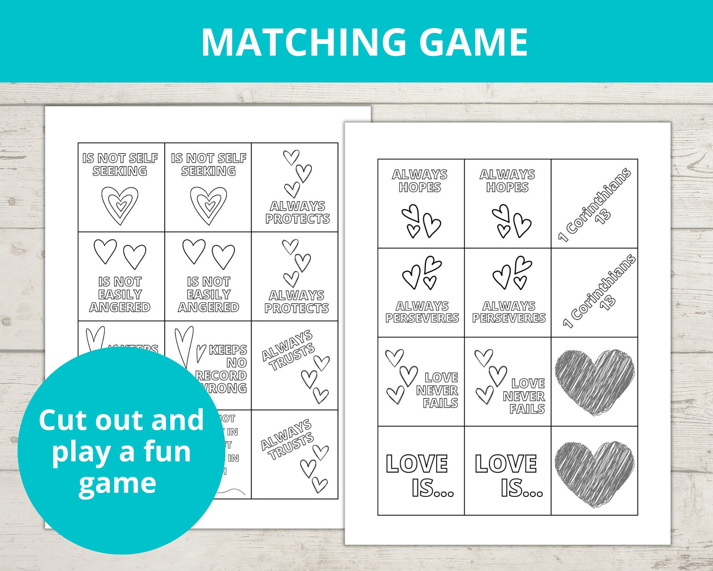Love is Patient Love is Kind Printable Activity Pack