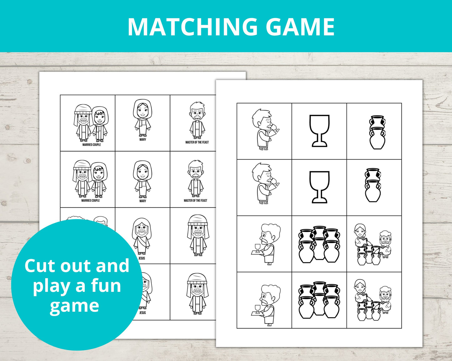 Jesus Turns Water into Wine Printable Activity Pack