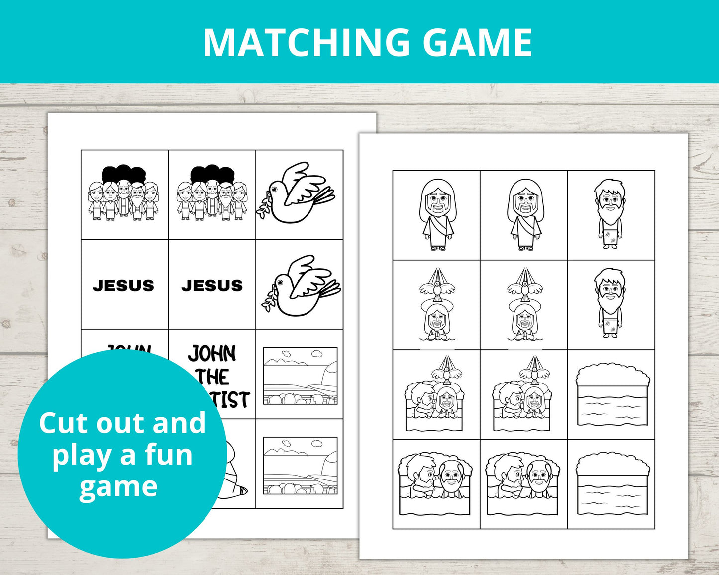 Jesus Baptism Printable Activity Pack