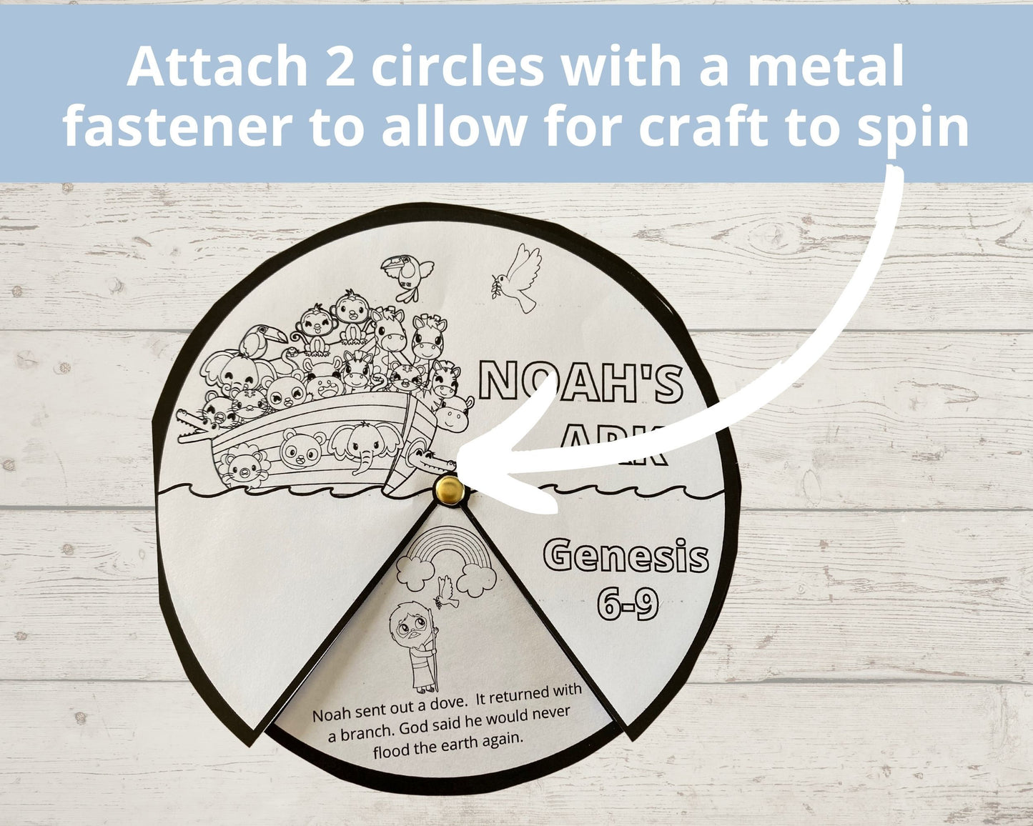 Noah's Ark Printable Spinner