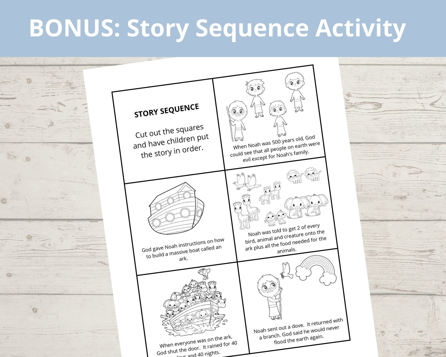 Noah's Ark Printable Spinner