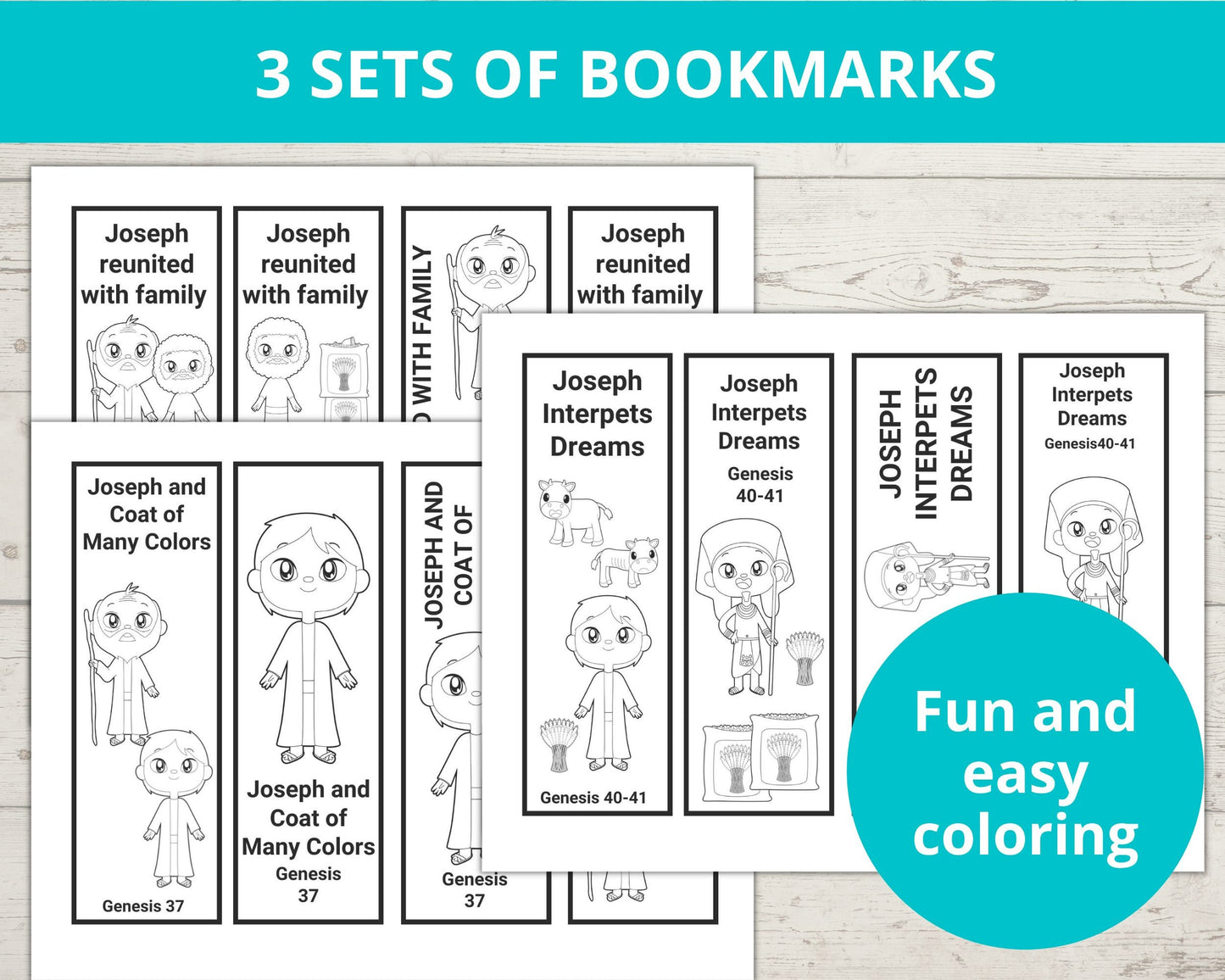 Story of Joseph Printable Activity Pack