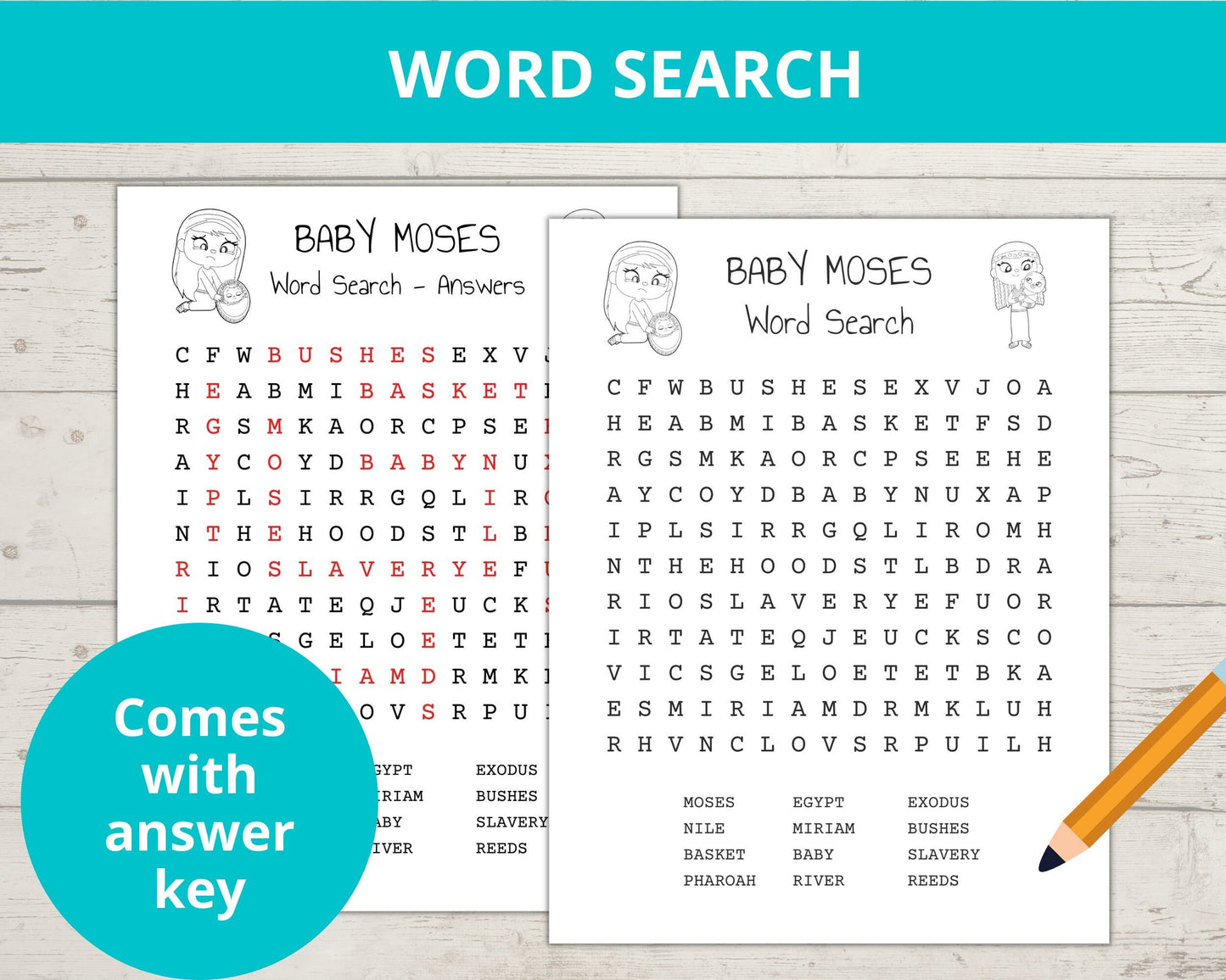 Baby Moses Activity Pack