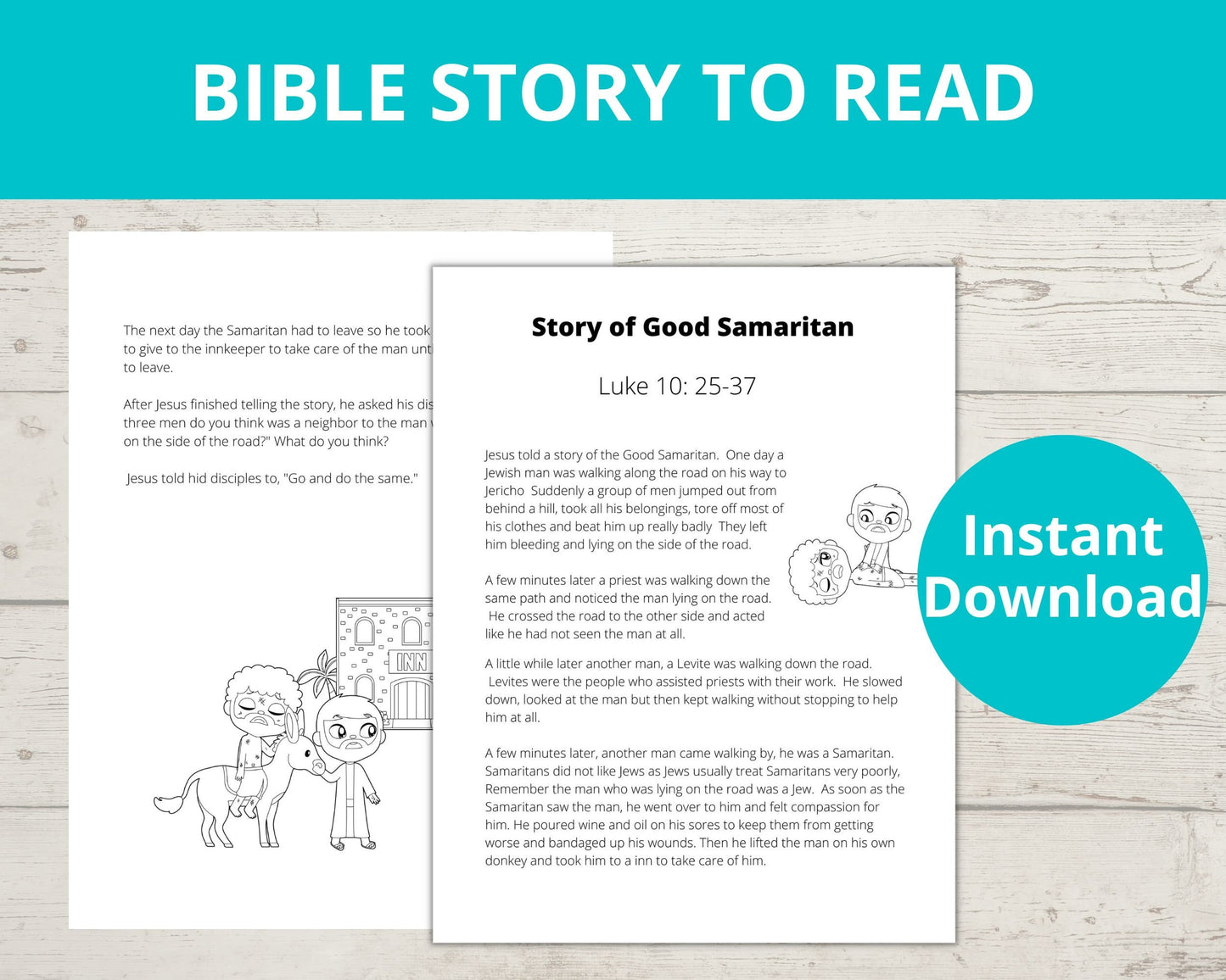Good Samaritan Printable Activity Pack