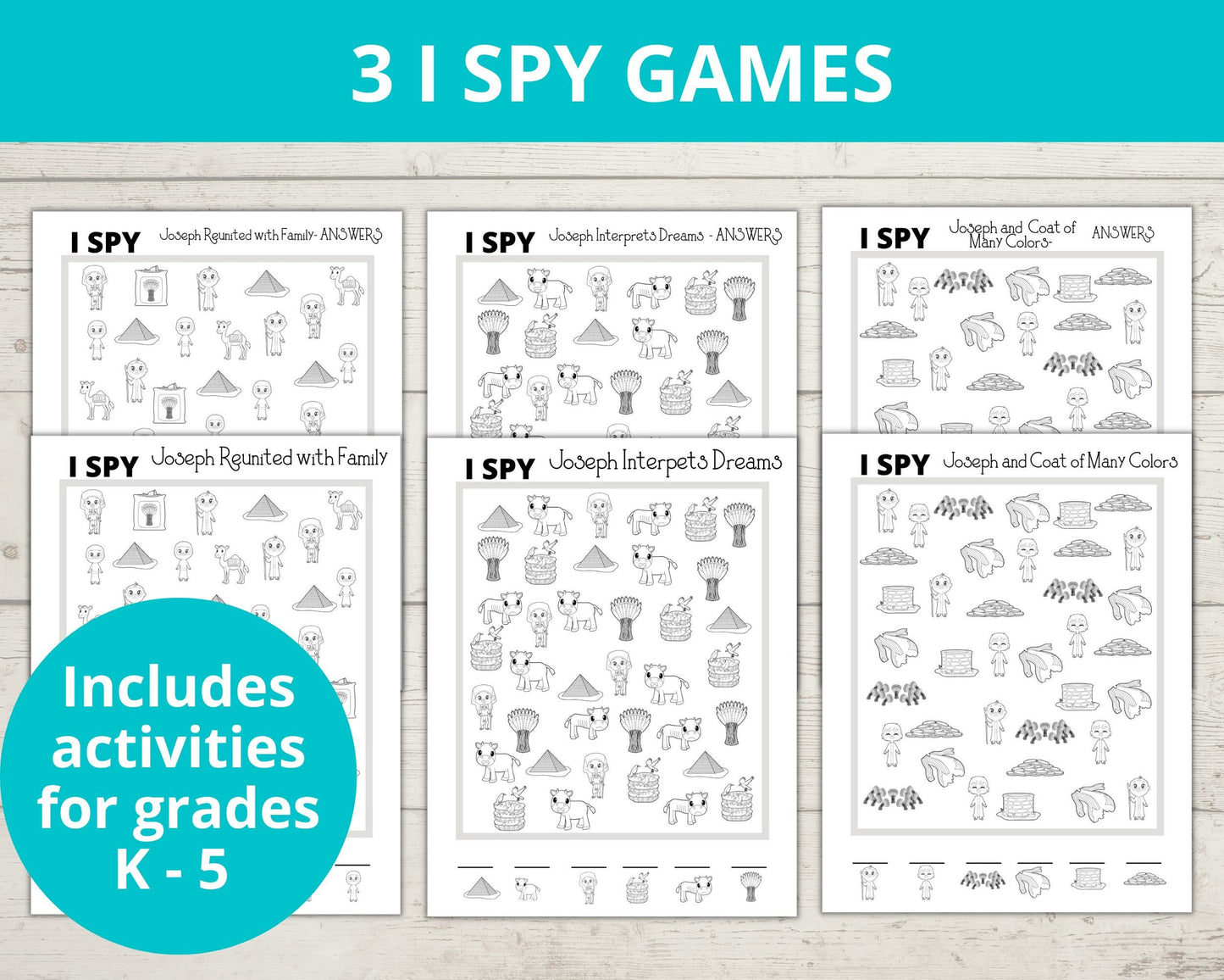 Story of Joseph Printable Activity Pack