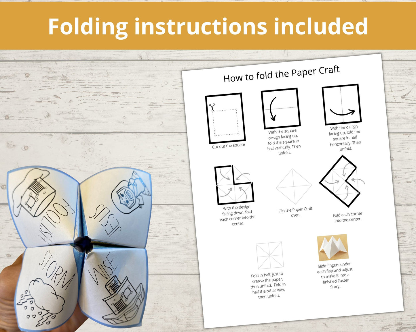 Wise and Foolish Builder Printable Cootie Catcher