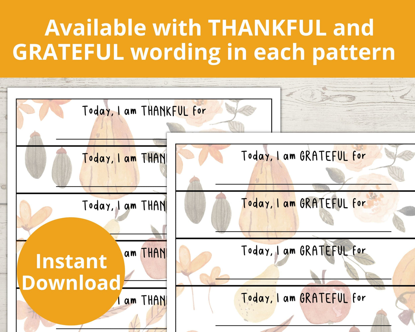 Thanksgiving Printable Gratitude Paper Chain