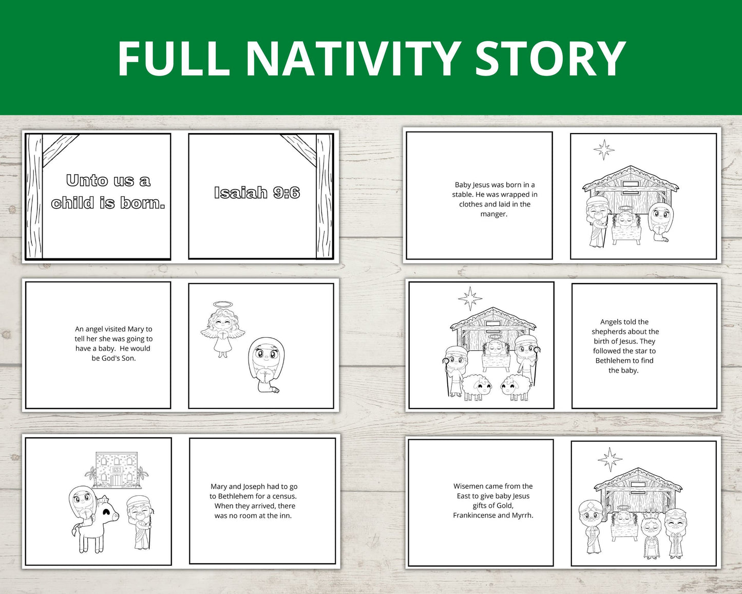 Christmas Nativity Scene Printable Flap Book