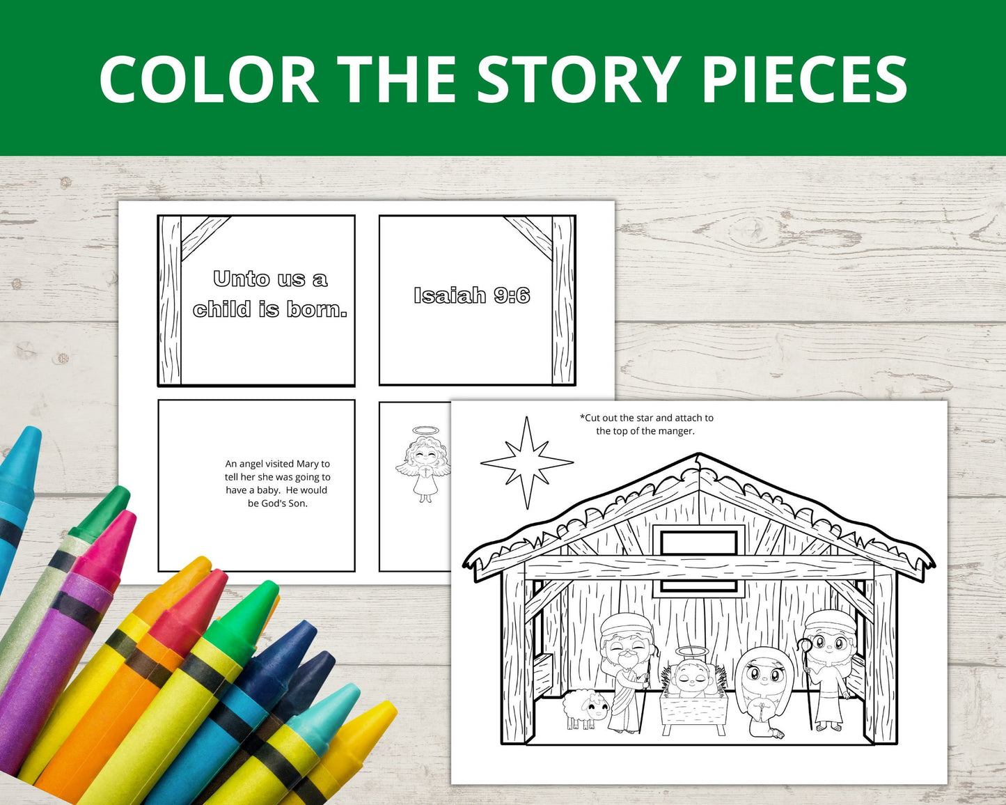 Christmas Nativity Scene Printable Flap Book