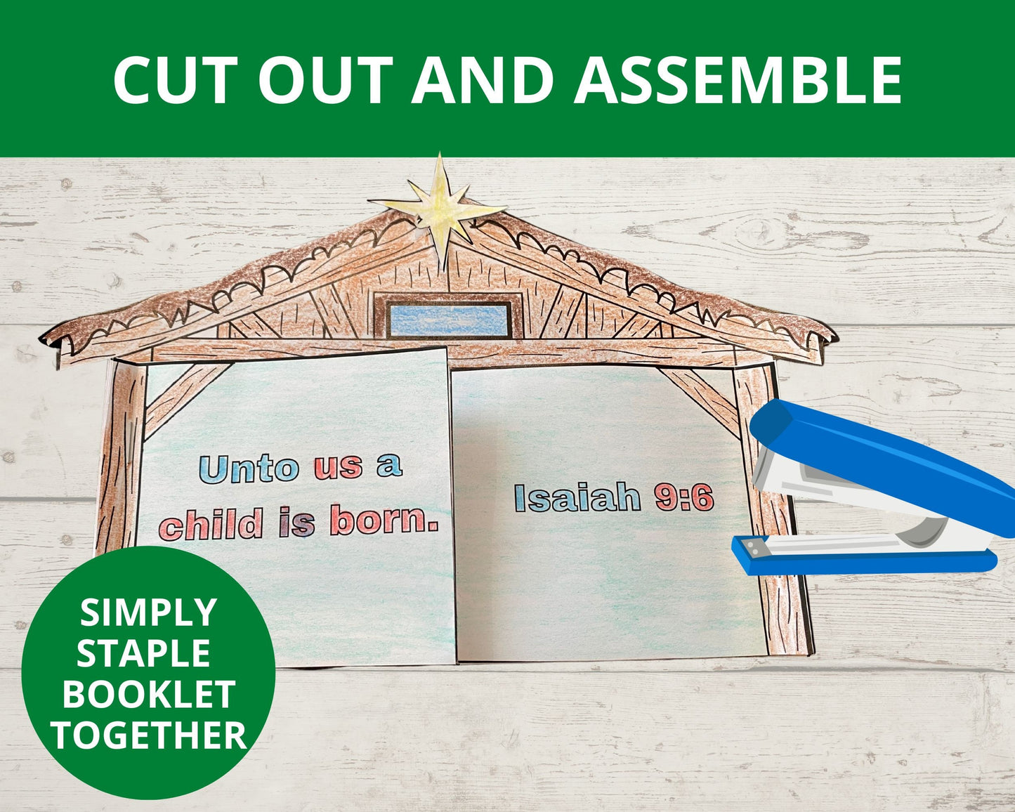 Christmas Nativity Scene Printable Flap Book