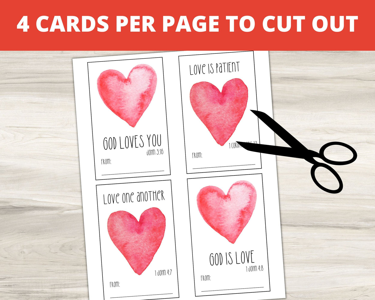 Love One Another Printable Valentine Cards