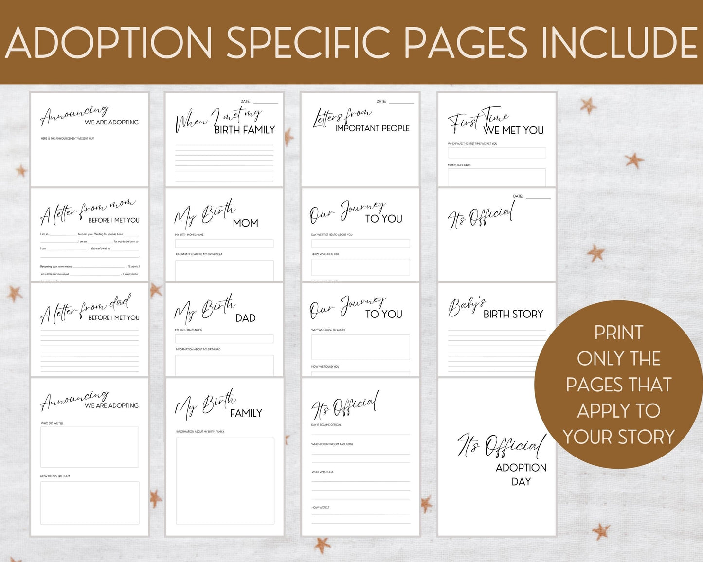 Adoption Baby Book