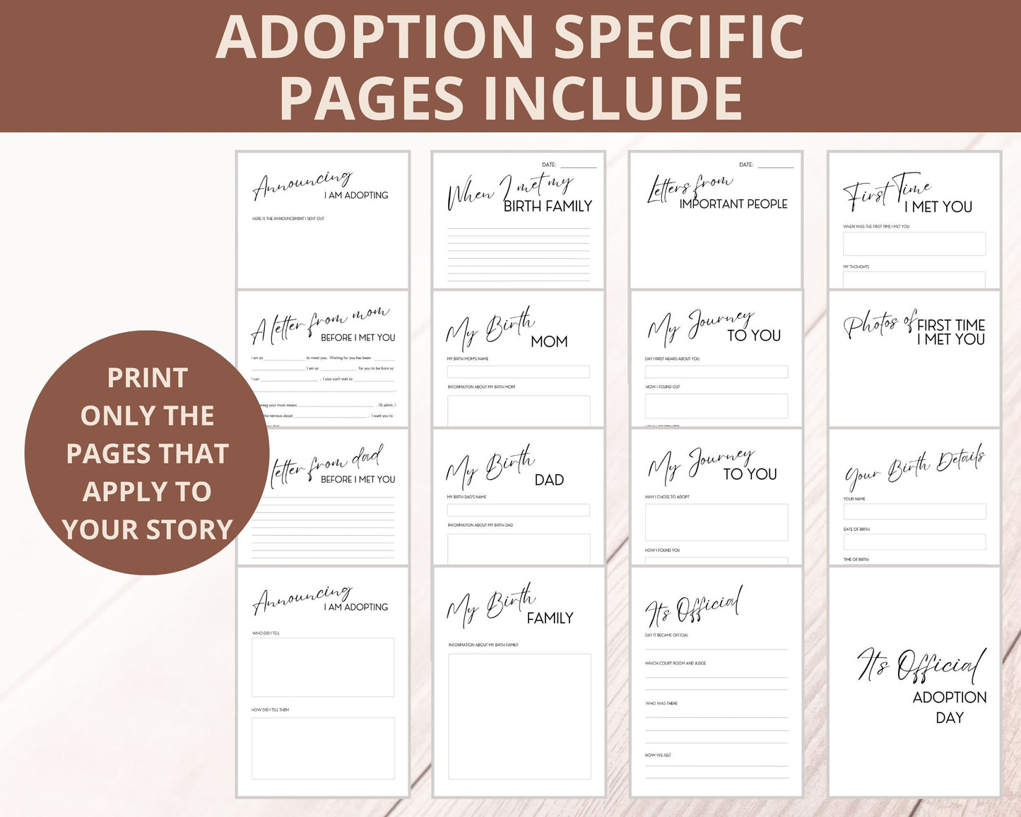 Single Parent Adoption Baby Book