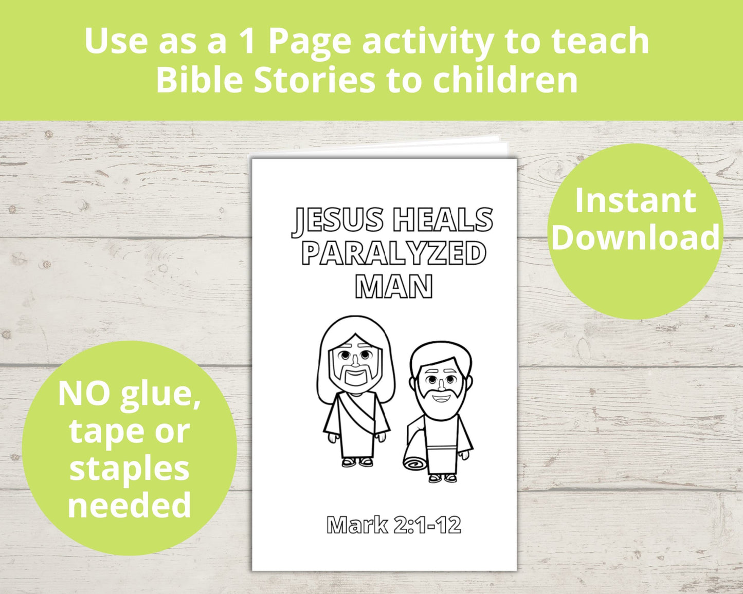 Jesus Heals a Paralyzed Man Printable Mini Book