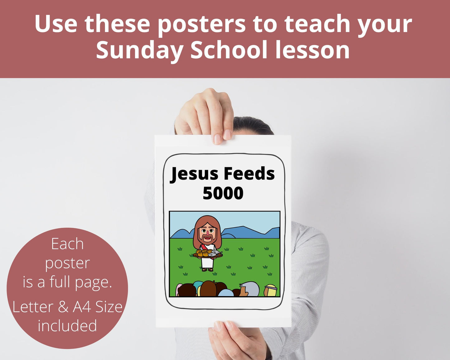 Jesus Feeds 5000 Printable Posters and Coloring Pages