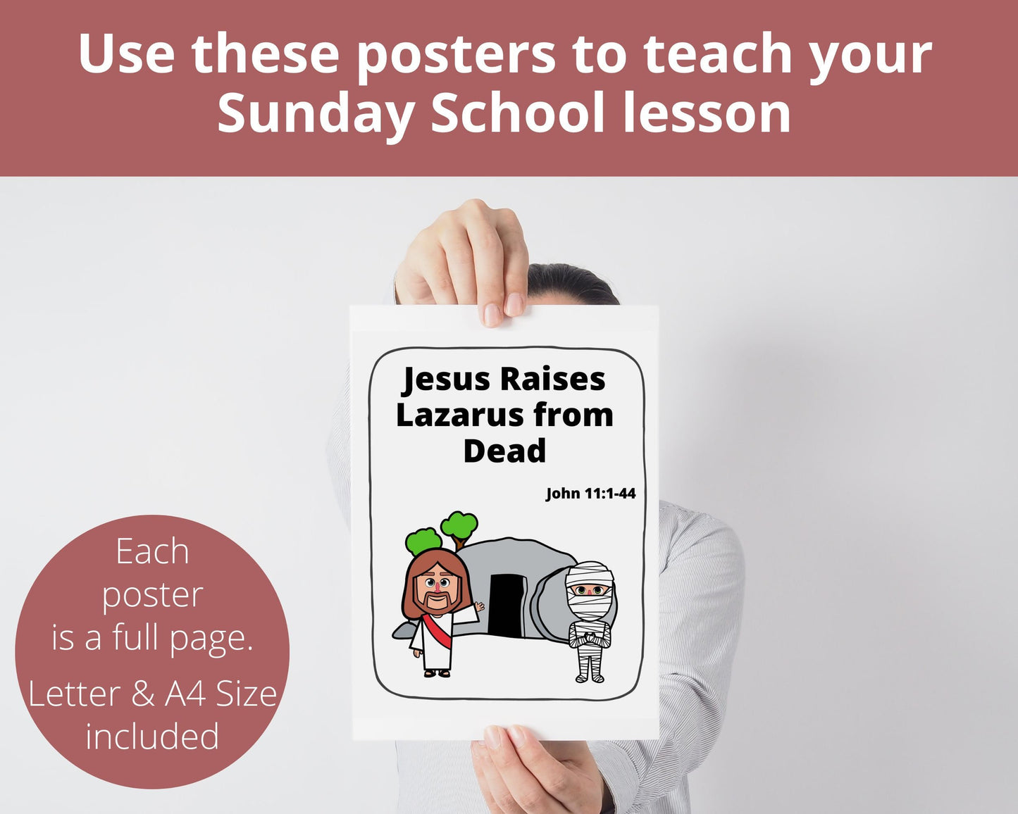 Jesus Raises Lazarus Printable Posters and Coloring Pages