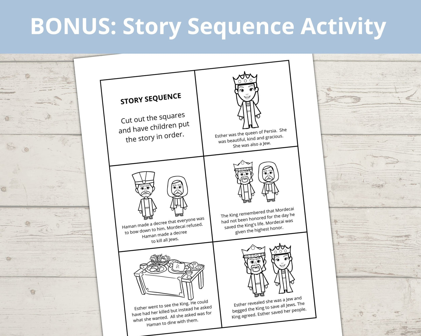 Queen Esther Printable Spinner
