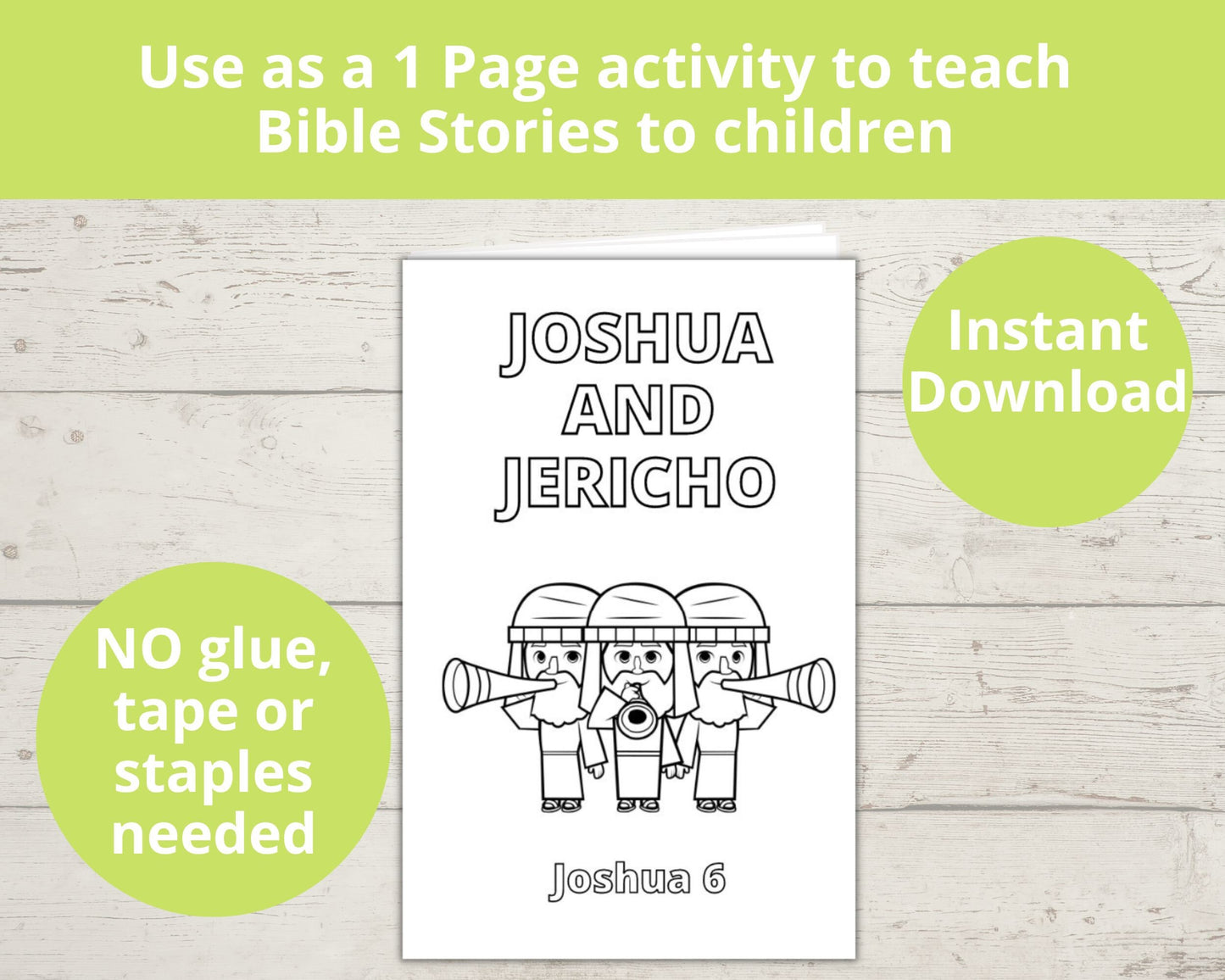 Joshua and the Battle of Jericho Printable Mini Book