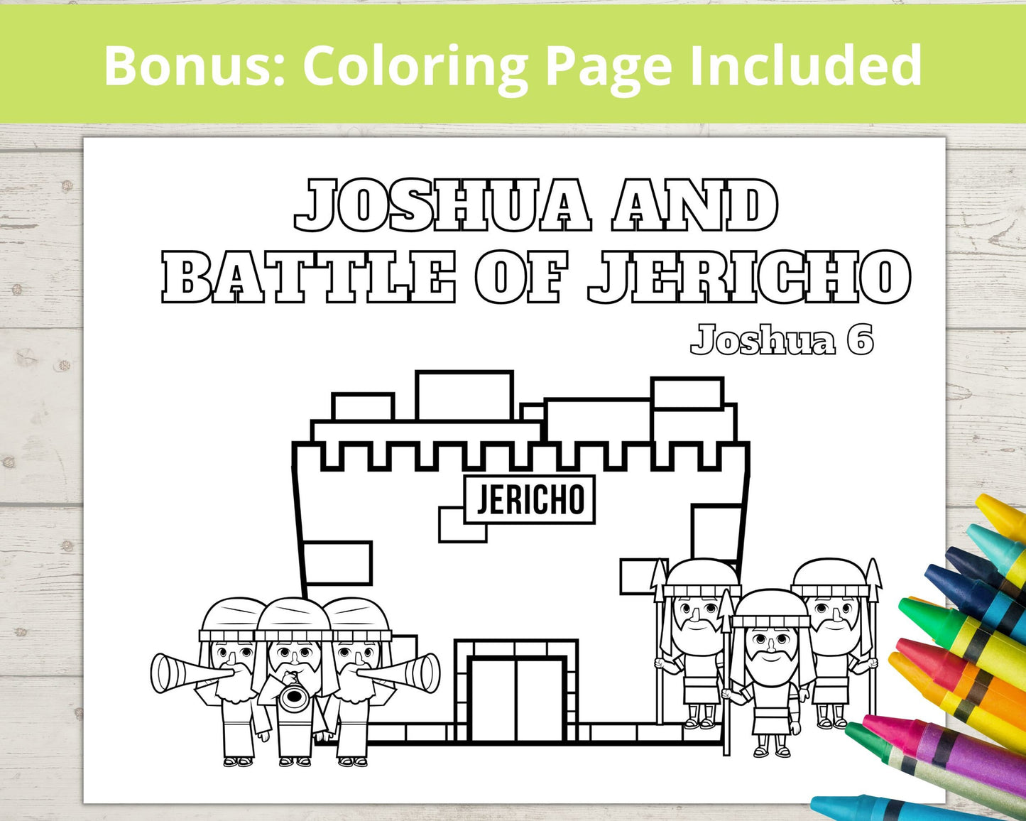 Joshua and the Battle of Jericho Printable Mini Book