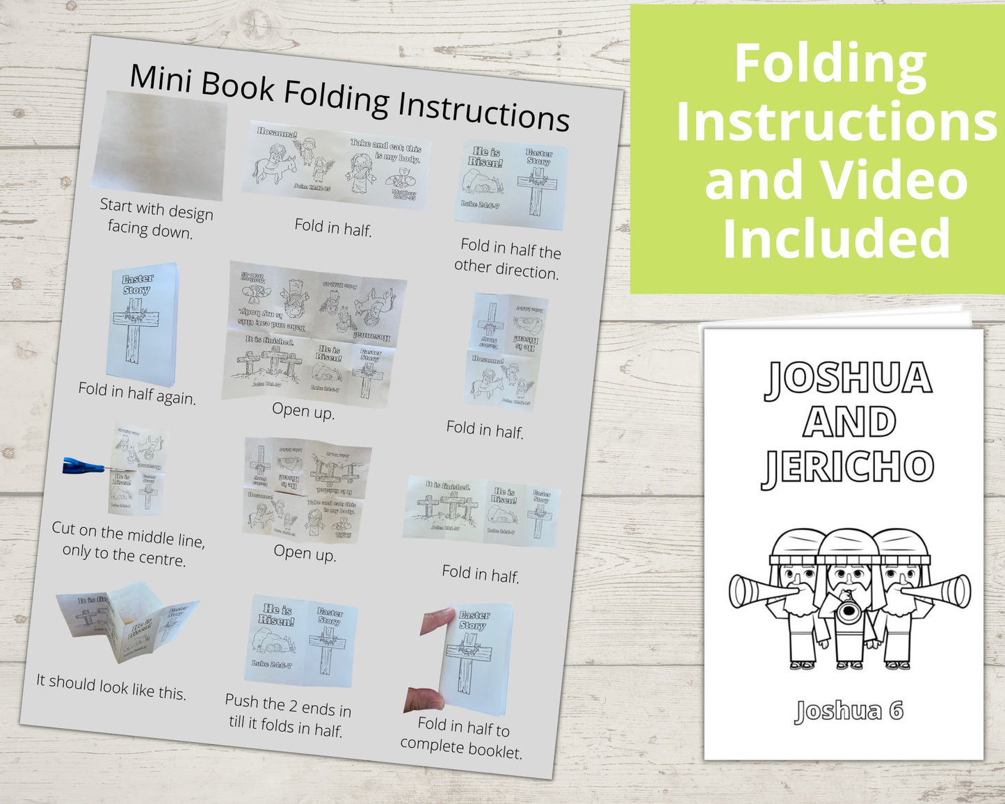 Joshua and the Battle of Jericho Printable Mini Book