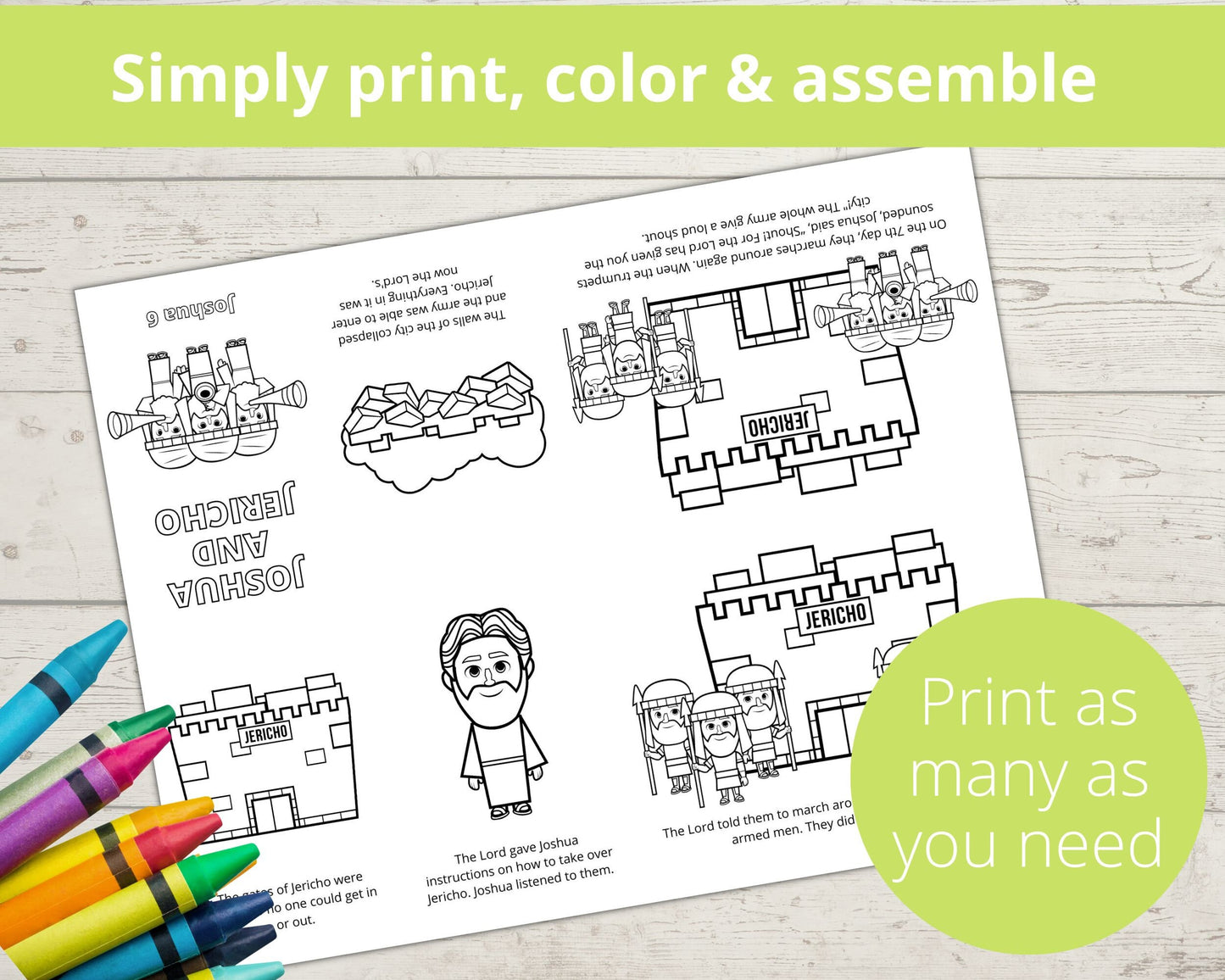Joshua and the Battle of Jericho Printable Mini Book
