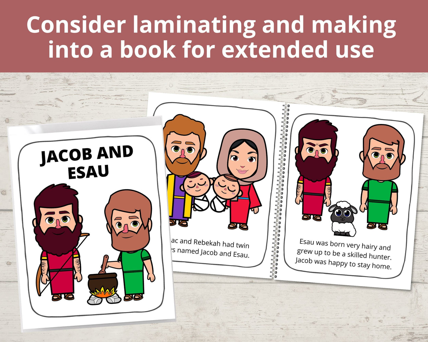 Jacob and Esau Printable Posters and Coloring Pages