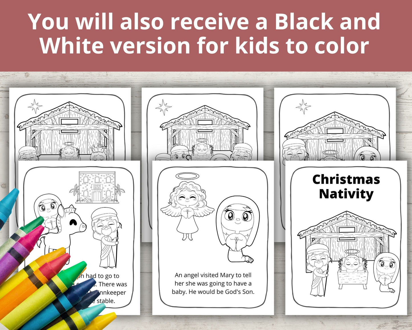 Christmas Story Printable Posters and Coloring Pages