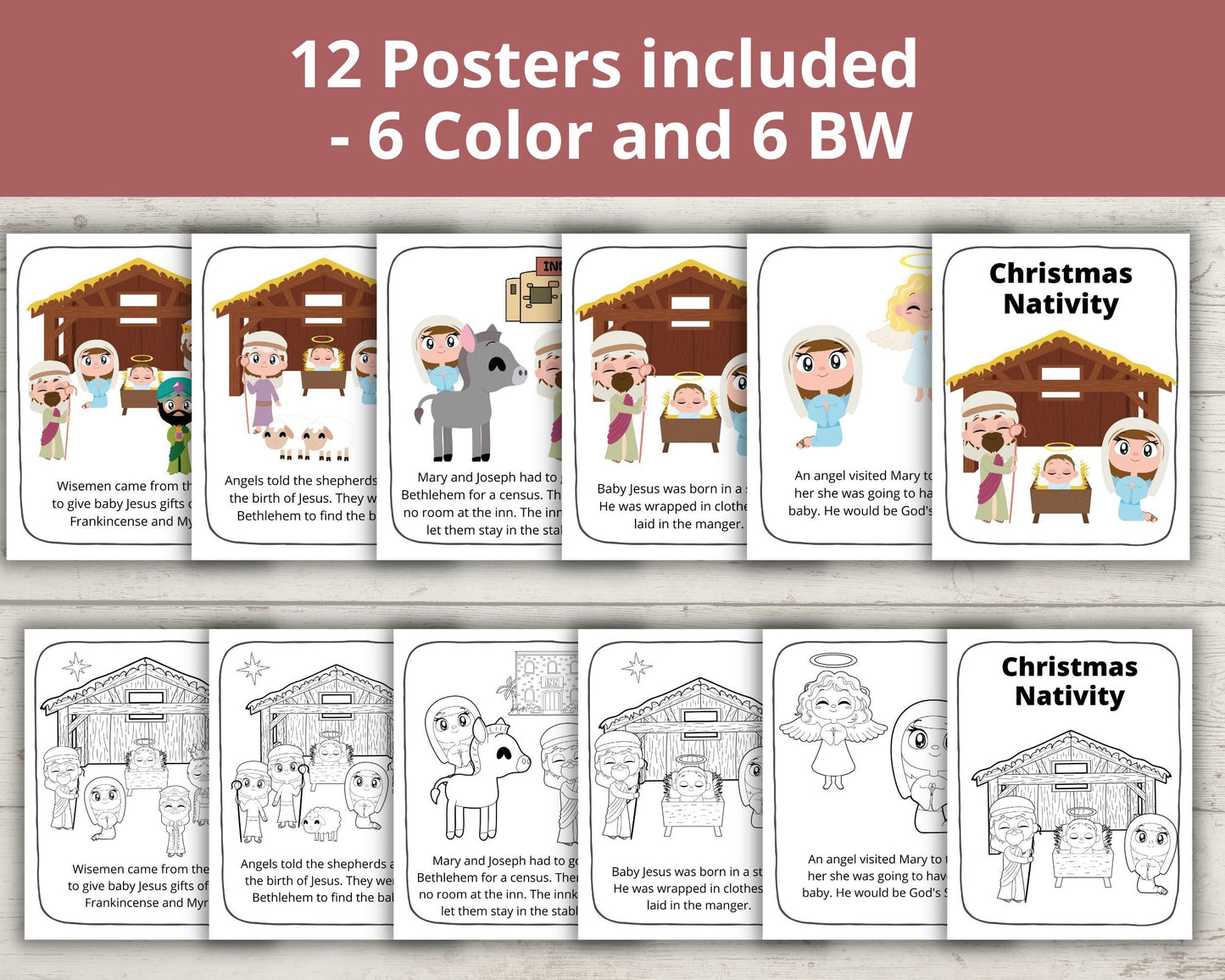 Christmas Story Printable Posters and Coloring Pages
