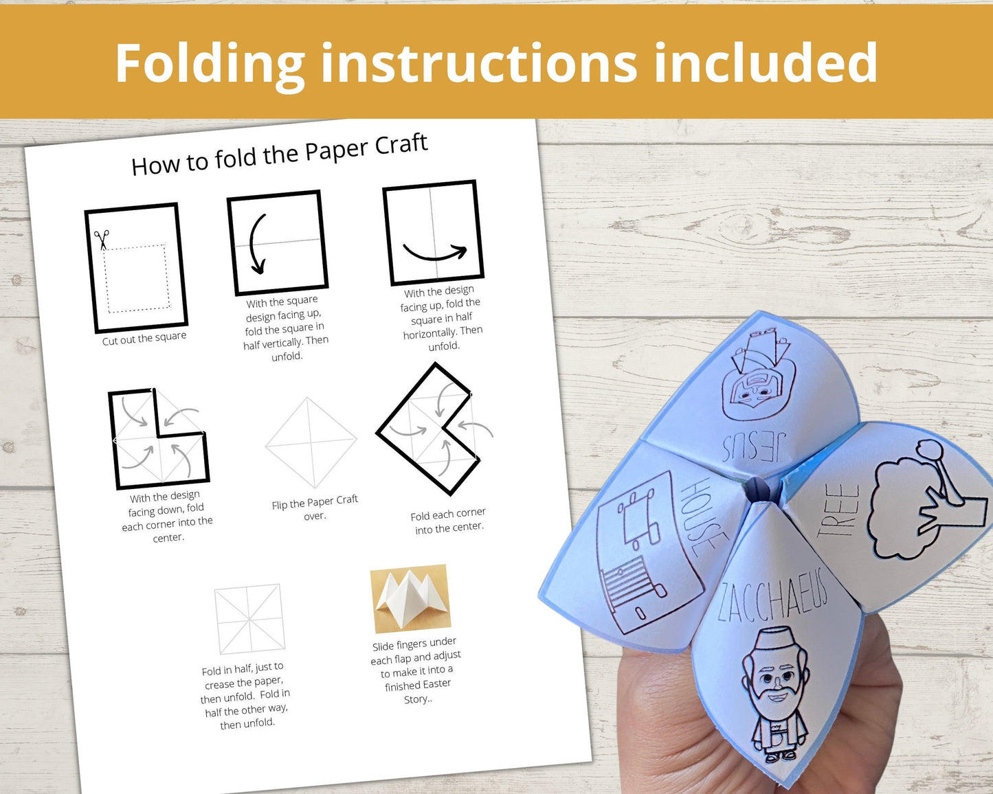 Zacchaeus Printable Cootie Catcher