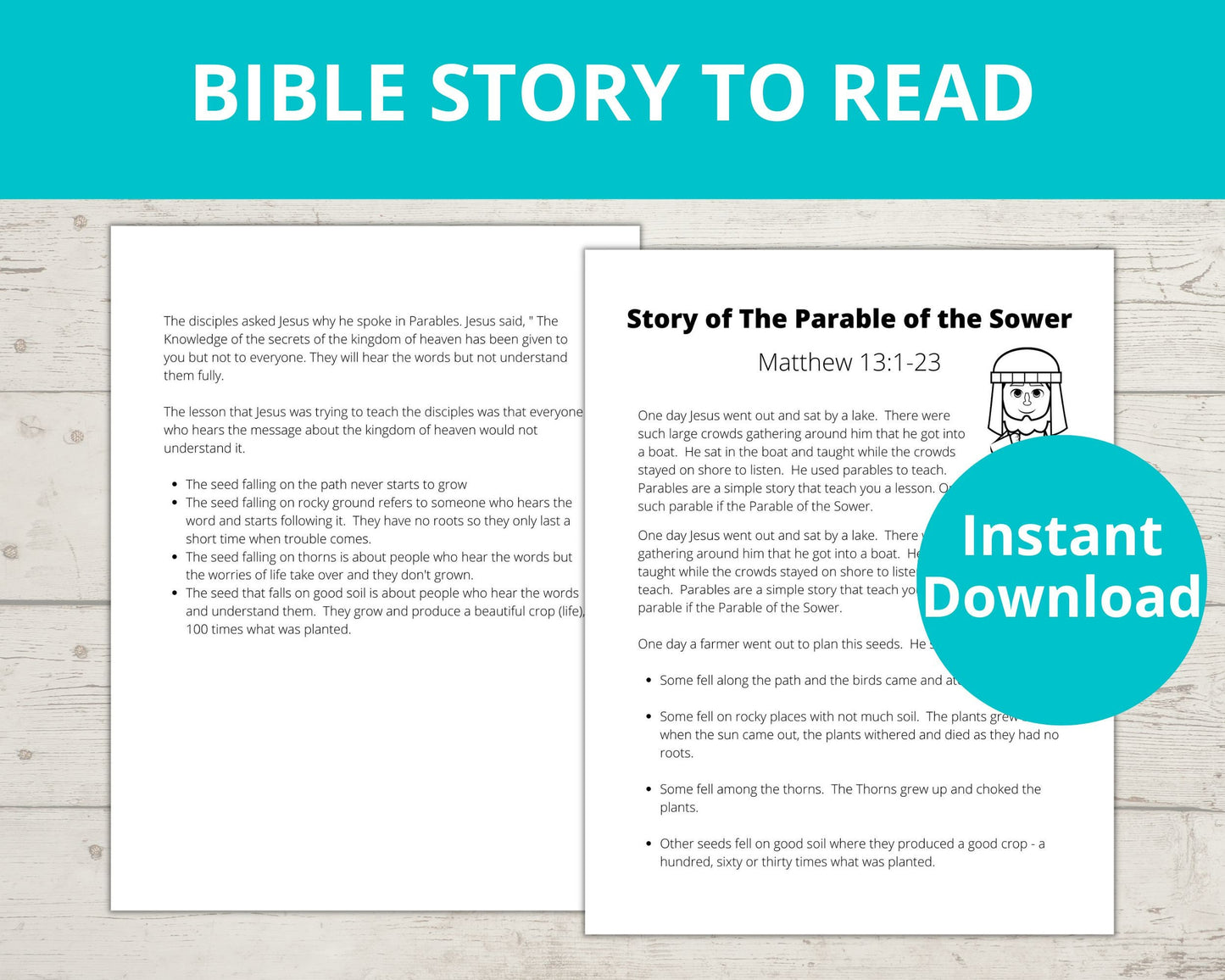 Parable of the Sower Printable Activity Pack