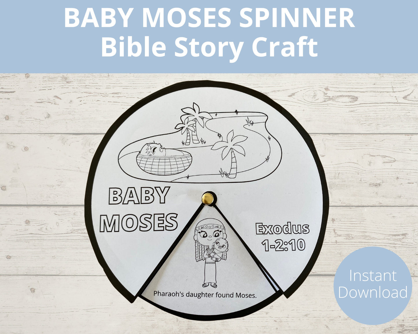 Baby Moses Printable Spinner