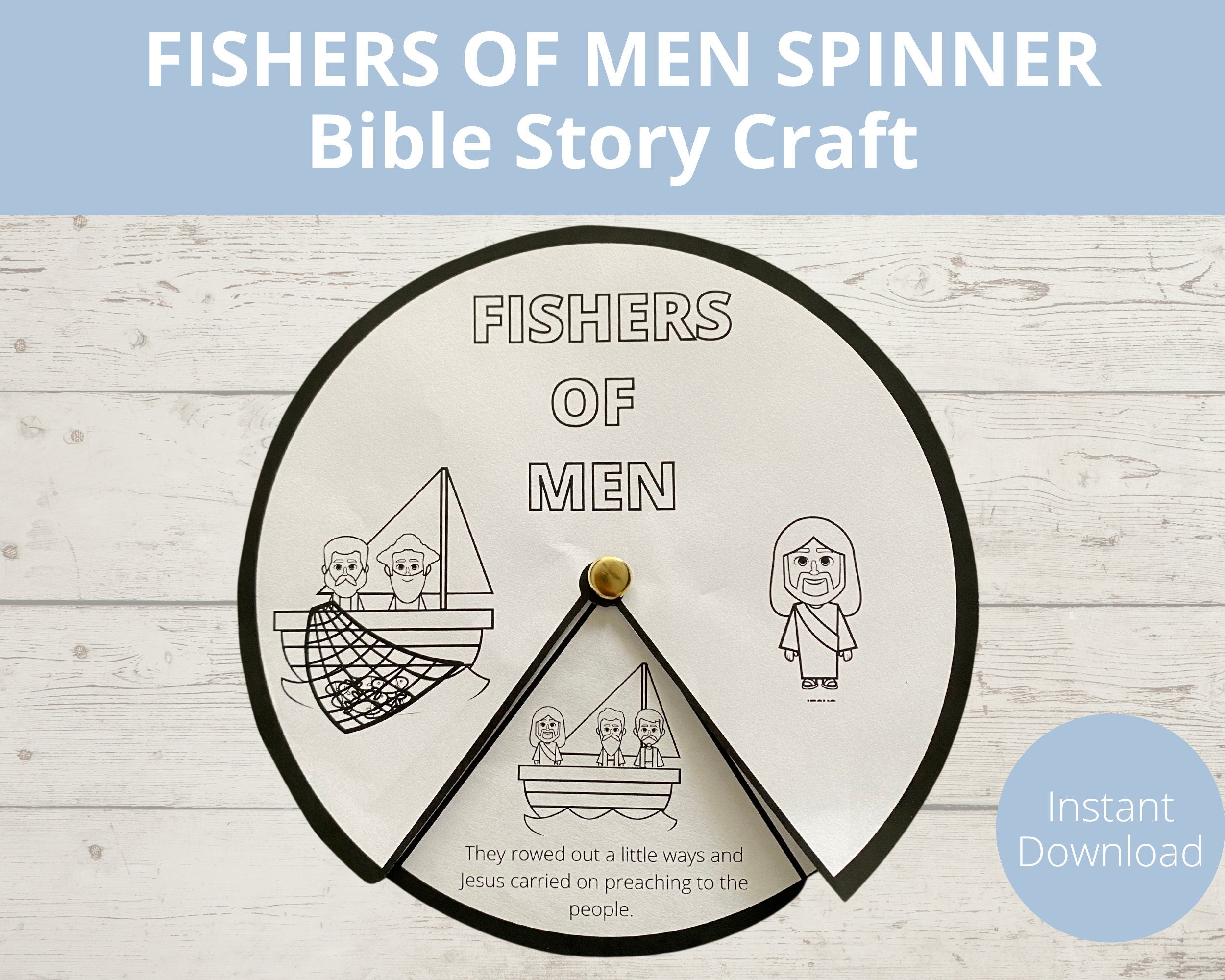 Fishers of Men Printable Spinner Stored Up Treasure Fishers of Men Printable Spinner Stored Up Treasure