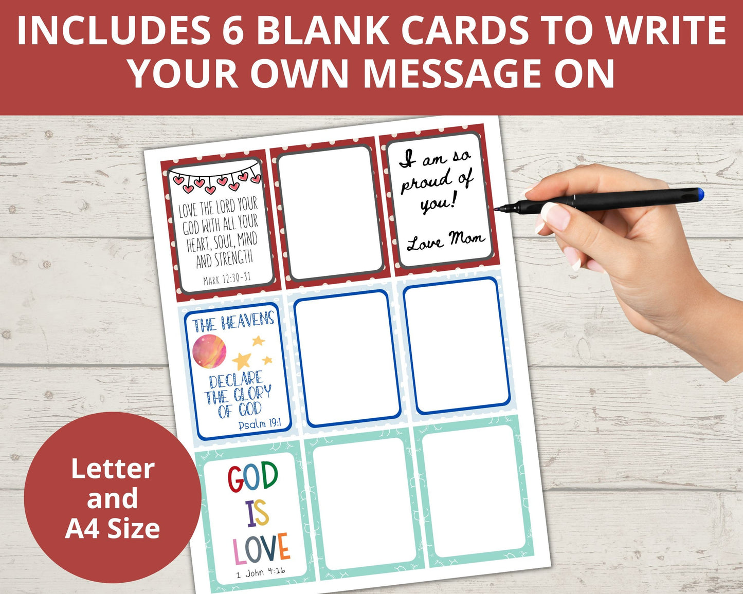 Christian Printable Lunchbox Notes for kids